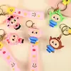 Llavero de goma suave de dibujos animados de PVC, muñeco de peluche 3D personalizado, colgante para mochila, llavero, accesorio para bolso, regalo pequeño