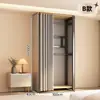 Arara de Roupas, Arara de Chão para Quarto, Arara Integrada para Closet Aberto, Unidade de Prateleira de Metal, Pode Ser Combinada com um Guarda-Roupa