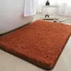 Alfombra de Baño Gruesa de Lana de Cordero Transfronteriza Color Sólido Simple Absorbente Felpudo Sala de Estar Alfombra de Piso de Cobertura Completa Alfombra para Entrada de Dormitorio