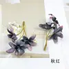 Flores Artificiales Ramo de 3 Ramas de Dáfne y Fresia Materiales para Corona Hecha a Mano DIY Accesorio para el Cabello Flores Falsas Accesorios para Fotografía del Hogar