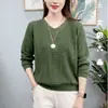 Nova coleção de primavera e outono estilo coreano: top de malha da moda, design retrô e minimalista, versátil para vários looks, peça básica casual feminina, cor vermelha
