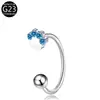 E-commerce Transfronteiriço Atacado G23 Fashionável Simples Personalizado Anel de Garra de Gato em Formato de C Joias para Piercing Anel de Ferradura Anel de Nariz Brincos