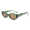 Gafas de sol polarizadas de placa con montura estrecha estilo ojo de gato personalizadas europeas y americanas, Gafas de sol retro tridimensionales de montura pequeña de alta gama para hombre y mujer, Transfronterizas