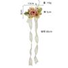 Ramo de novia bohemio con flores para boda, dama de honor, ramillete de rosas, traje de flores para muñeca, cinta, borde cruzado, gran oferta