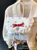 Mochila de Viaje con Lazo para Mujer 2025 Nueva Moda Casual Versátil Bolso Escolar Estudiante Universitario Viajero Mochila de Mano