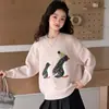 Ropa de Abrigo Otoñal Estilo Coreano para Niñas 2026 Suéter Versátil para Niños Medianos y Grandes Ropa Interior de Punto de Lana Moda