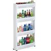 Suministro cocina sala de estar refrigerador estante de almacenamiento de plástico multifuncional multicapa para espacios estrechos estante para inodoro baño