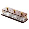 Bandeja de vidrio para frutas, mesa de té, aperitivos, fructosa seca, caja de almacenamiento, ligera, de lujo, de alta gama, para KTV, hogar.