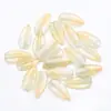 Folhas de pétalas de vidro bicolores 13*26MM folhas de pêssego diy grampo de cabelo brincos joias material antigo