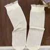 Calcetines Ultra Delgados sin Talón, Calcetines de Encaje de Seda de Hielo Transpirables de Verano, Calcetines de Malla Transpirables Lolita para Niñas