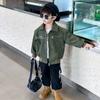Chaqueta de Cuero para Niños Chaqueta Biker Elegante de Primavera y Otoño para Niños Chaqueta de Cuero Otoñal de Moda Nueva 2025