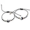 Pulsera Cruzada Explosiva de Joyería Shell Tai Chi Tejida Simple para Pareja Pulsera Ajustable de Diamante Hecha a Mano