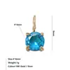 Colgante Colorido de Zirconia para Doce Cumpleaños Colgante Redondo de 4*4mm Exquisito de Alta Gama Accesorios para Hacer Joyería DIY