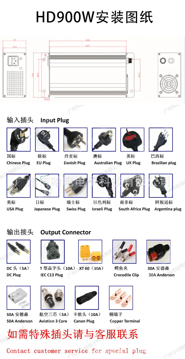 900W黑框带仪表