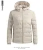 Chaqueta 2025 Nueva Chaqueta Ligera de Plumas Otoño e Invierno para Mujer Invierno Pluma de Pato Blanco Cuello Alto con Capucha 80% Plumas