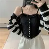 Camisola Sexy de Encaje y Perlas Transfronteriza del Sudeste Asiático con un Estilo Francés Versátil para Mujer, Sujetador Camisola Cómodo