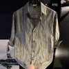 Camisa Social Masculina de Verão Retro 2026 com Lapela e Manga Curta, Estilo Novo, Fashion, Casual, Versátil, Fina, Respirável, Camisa Bonita