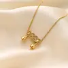 Estilo Coreano Acero Inoxidable Collar Estrella de Amor Femenino Alas de Ángel Moda Versátil Cadena para Clavícula Colgante de Cobre Venta al por Mayor de Fábrica