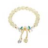 Pulseira Elegante de Luxo Leve Colorida Pedra Natural Chinesa Étnica Lótus Ruyi Estilo Nacional Pulseira Melhor Amigo Joia