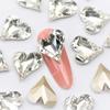 Piedra de fantasía 4809 corazón torcido 001 Uña blanca Diamante Cristal de Austria Huazi Super Brillante joya base puntiaguda hielo transparente