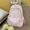Nova Mochila Escolar para Meninas, Estilo Ins, Grande Capacidade, Estudante do Ensino Médio, Mochila Casual para Viagem, Color Blocking Doce, Estilo Doce, Mochila de Costas Duplas