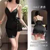 Roupa de Dormir Sensual Noturna Estilo Puro Desejo Costas Nuas High-End Roupa de Casa Sexy Seda de Gelo Amarração Chemise 9662