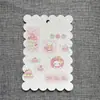 8X12 Borda Ondulada 5-6mm Furo Pequena Corrente Pingente Cartão de Suporte Material DIY Embalagem Cartão de Exibição Cartão de Papel