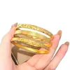 Joia de Areia Dourada Estilo Loja de Ouro, Pulseira Brilhante da Paz e Boa Sorte, Pulseira de Ouro Rosa com Símbolo da Boa Sorte, Mesma Cor por Dentro e por Fora