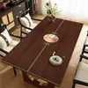Mantel Individual para Mesa de Comedor Estilo Chino, Mantel de Cuero Resistente al Calor, Resistente a Altas Temperaturas, Mantel Rectangular para Mesa de Café Doméstica, Mantel Protector de Mesa a Prueba de Aceite y Agua