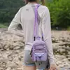 Bolso bandolera funcional de color block moderno para exteriores para hombres y mujeres, bolso de hombro ligero con múltiples bolsillos, mini bolso de mano portátil para viajes