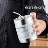 Copo de Café Iced Americano de Aço Inoxidável 304 Isolado para Manutenção do Frio Copo Ice King Simples para Escritório Portátil Carro Canudo Copo de Água