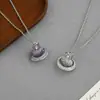 Collar de Amor Irregular Nueva Emperatriz Viuda Explosiones Clásicas Sentido Avanzado Pendiente de Amor Esfera Cadena para Clavícula