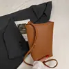 Bolso Pequeño de Piel Suave con Patrón de Lichi para Mujer 2025 Nueva Moda Estilo de Alta Gama Bolso para Teléfono Bajo el Brazo Bolso Cruzado Sencillo de Verano