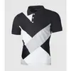 Camisa Polo Nueva de Manga Corta para Hombre Transfronteriza con Solapa Estampada en 3D y Transpirable, Moda Casual
