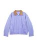 2024 Estilo Americano Retro Xadrez Colarinho de Couro Jaqueta Xadrez Masculina Primavera e Outono Solto Casual High-end All-match Jaqueta de Ombro Acolchoado