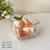 Tazón de vidrio cuadrado simple Tazón de helado cuadrado para el hogar Tazón de postre de fruta Pudin Tazón de yogur Tazón de desayuno Tazón de ensalada pequeño