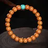Pulsera de Cuentas de Cabeza de Mono de Material Llama de Dragón Premium, Cuentas Perfectamente Redondas Brillantes, Pulsera Budista Suave Envuelta en el Dedo para Hombre Retorcida a Mano Venta al por Mayor