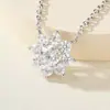 Nuevo Collar de Girasol para Mujer, Nuevo Colgante de Diamante de Alto Carbono, Diseño de Nicho, Estilo Minimalista Fresco, Cadena para Clavícula para Mujer, Venta al por Mayor