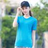 Camiseta de secado rápido personalizada para pareja, nueva de verano para exteriores, transpirable, de manga corta para hombre, camiseta de color liso para equipo, venta al por mayor