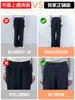 Calça Wide Leg de Lã 100% Macia com Caimento Anti-rugas Calça Reta com Cadarço Afinando o Corpo Calça Casual de Cintura Alta para Mulheres