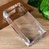 Tijolo de vidro transparente bolha cor parede divisória sólido quadrado hot melt tijolo Cristal padrão gelo super branco bar fábrica bloco