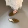 Mocasines Planos Retro de Ante para Mujer, Mocasines sin Talón Deslizables para Uso en Exteriores, Primavera/Verano 2026
