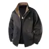 Chaqueta de Trabajo Nueva de Primavera para Hombre, Chaqueta Holgada con Cuello Alto, Chaqueta Casual de Marca Moderna para Hombre