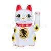 Sello de Bendición Solar Automático de 6 pulgadas con Movimiento de Mano Gato de la Suerte Flor Adorno de Moda Manualidad Decorativa
