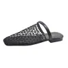 Pantuflas Nuevas de Estilo Caladas de Punta Cerrada, Cómodas Slip-Ons de Moda con Suela Suave, Diseño de Verano con Tejido de Malla