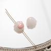 Pendientes de bricolaje con cuentas de vidrio, diseño de garra de gato con forma de gota de aceite rosa de gelatina de dibujos animados, pulsera colgante, material para colgante al por mayor