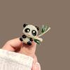 Estilo chinês Bonito Panda Broche Moda All-match Diamante-incrustado Animal Vintage Corpete Jaqueta Anti-running Pin Acessórios