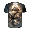Camisetas de comercio exterior transfronterizo entre Europa y Estados Unidos para hombres, camisetas con impresión digital 3D, cuello redondo, manga corta, fabricantes al por mayor, camisetas 3D