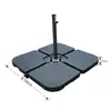 Base para sombrilla de exterior con columna central, base romana en forma de banana rellenable de agua/arena, base fija para sombrilla, cojín de agua lastrado