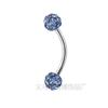 Pendientes de Bola Doble Cara Completamente de Diamante de 4 mm, Pendientes para Cejas, Anillos para Ombligo, Joyería para Piercings, de Venta Caliente en Europa y América, Simples y Elegantes
